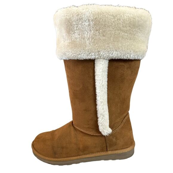 ARIZONA Jean company Syrus Brown faux suede faux fur Lined boots size 7 - Picture 3 of 10